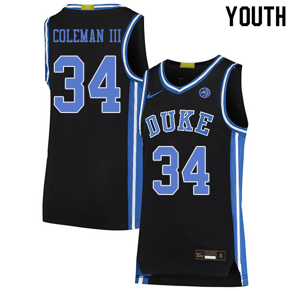 Youth #34 Henry Coleman III Duke Blue Devils College Basketball Jerseys Sale-Black
